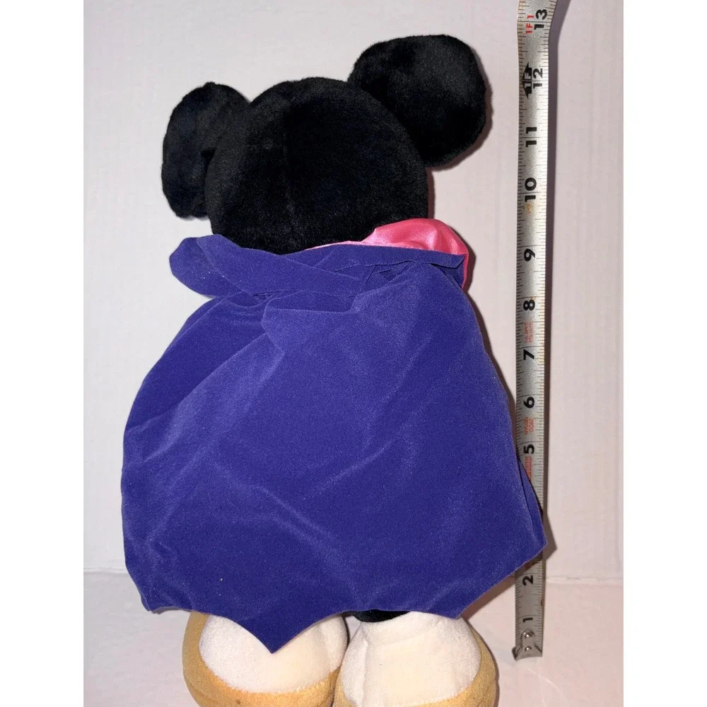 Disney Store Mickey Mouse Vampire Halloween Plush Purple Cape 12‎ Inch